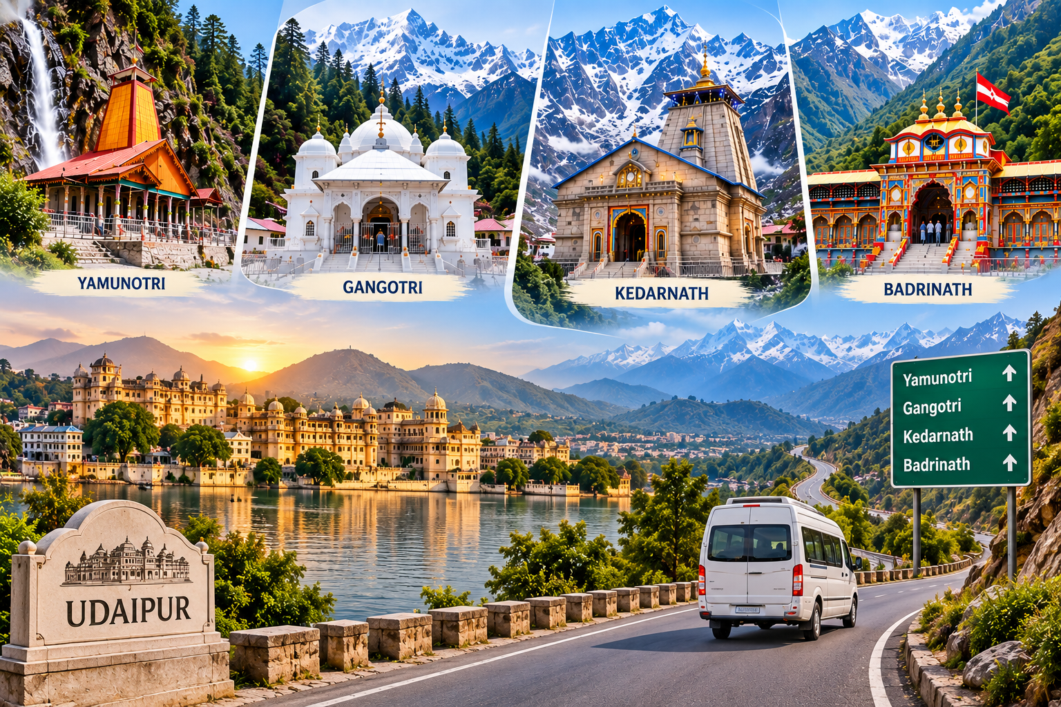 Udaipur to Char Dham Yatra Direct Flight or Train Options – Complete Travel Guide